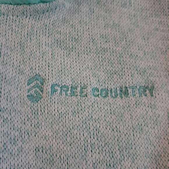 Free Country Girl's Youth Size Medium (10/12) Teal Hybrid Fleece Puffer Vest - Picture 2 of 13